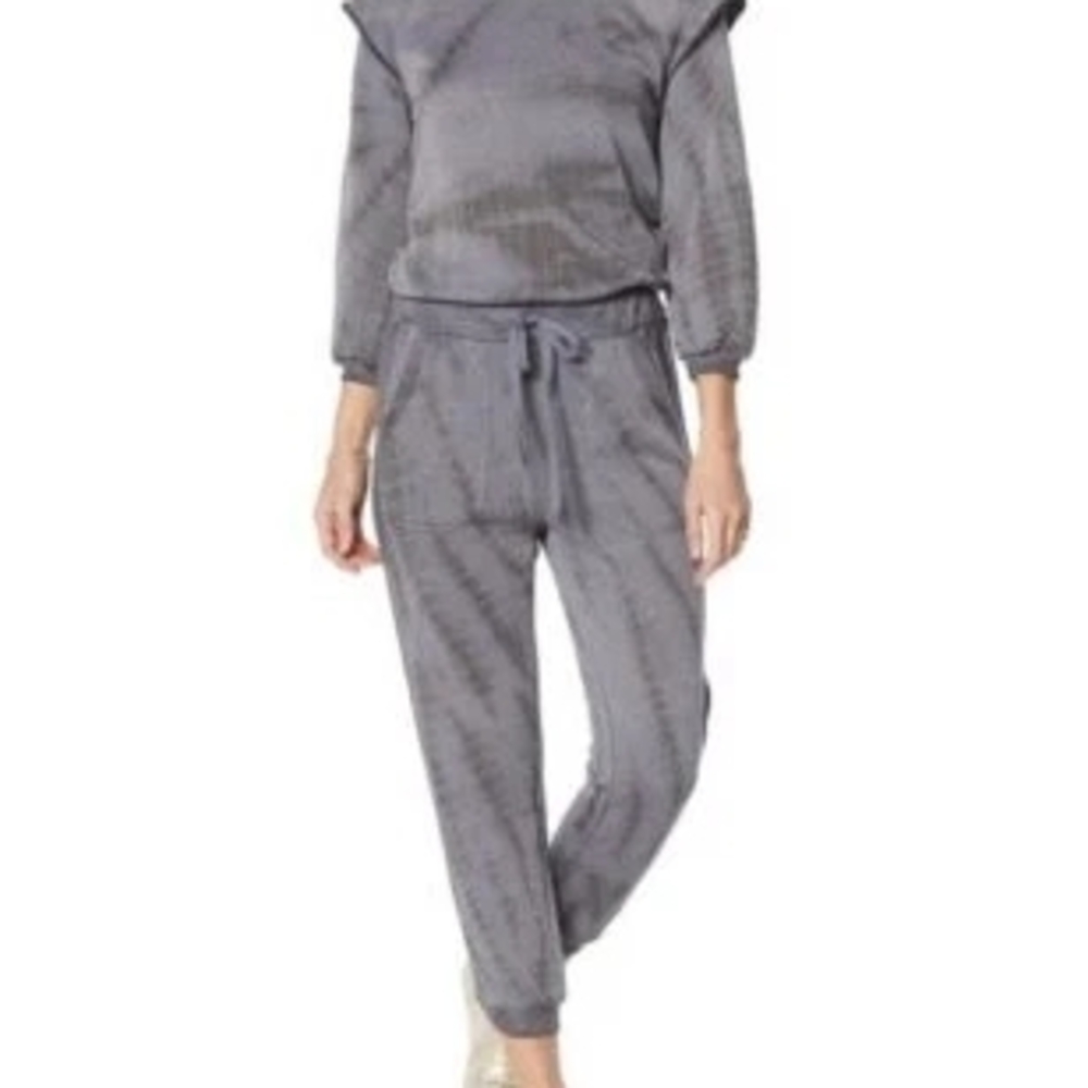 Gray Tie Dye Jogger Style Jumpsuit